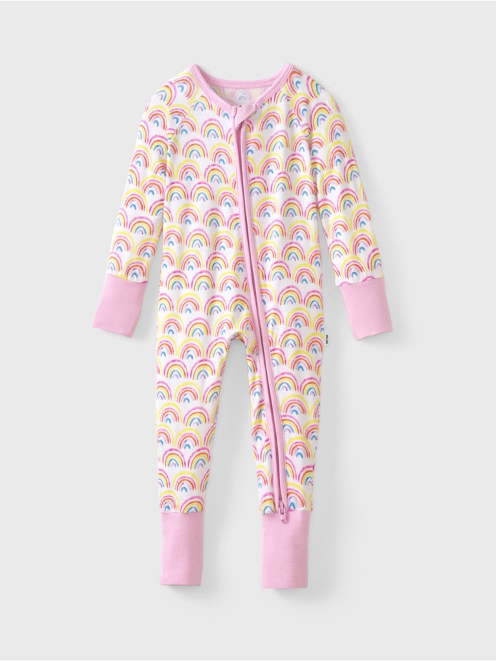 Little Sleepies Pastel Rainbows Zippy Size 2T Pajama One piece